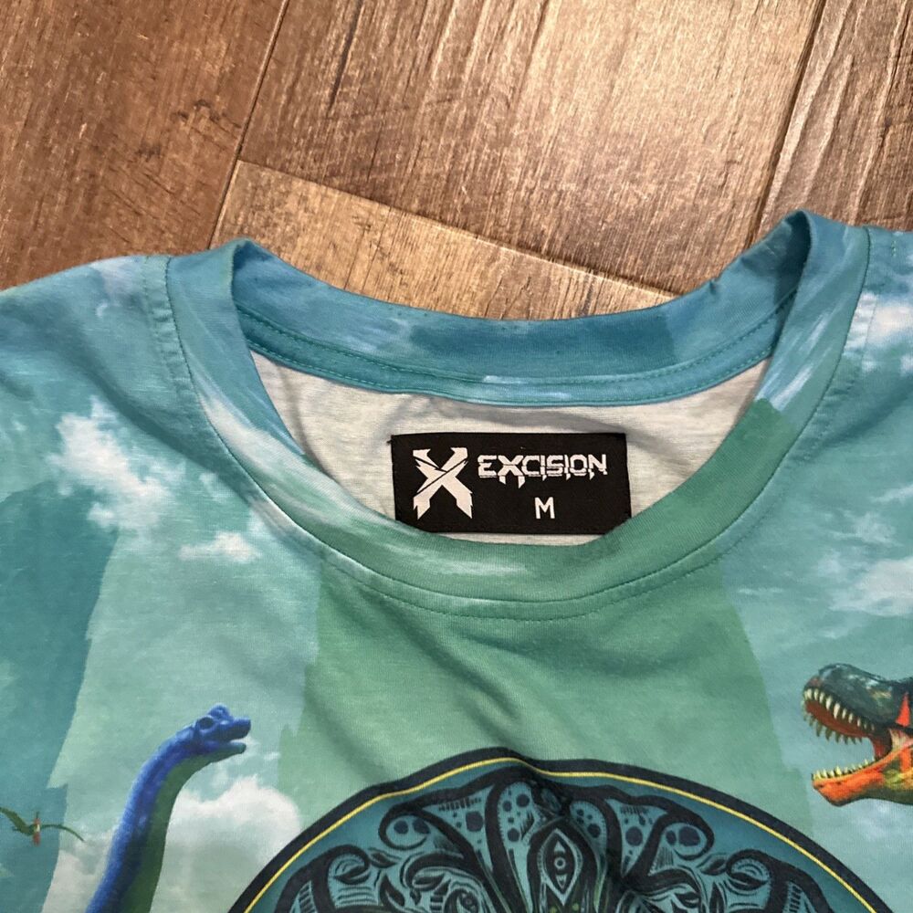 Excision LOST LANDS Music Festival T-Shirt (2022) MEDIUM Dinosaur Allover AOP - Picture 3 of 6